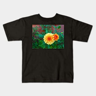 Village Street Flowers and Bricks Kids T-Shirt